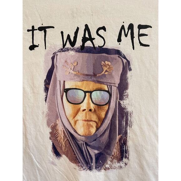 " It Was Me" T-Shirt Large ~ Game Of Thrones Olenna ✨NEW✨ Gilden Heavy Cotton - Picture 2 of 3
